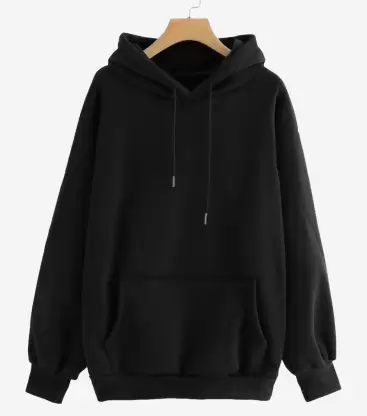 Men Full Sleeve Solid Hooded Sweatshirt