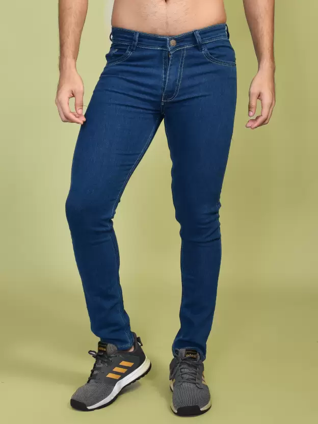 Men Regular Mid Rise Blue Jeans