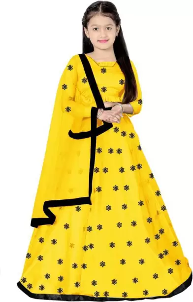 Brand Clothes Shop Style Code CS_K_LC48 Size 10 - 11 Years Brand Color Black Ideal For Girls Label Size 30 Type Lehenga, Choli and Dupatta Set Primary Color Black Lehenga Fabric Net Choli Fabric Net Occasion Western Wear Pattern Printed Sleeve Type 3/4 Sl